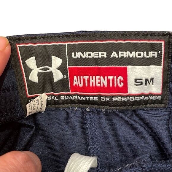 Under Armour Men’s Navy Blue White Athletic Shorts- Size Small - Picture 4 of 7